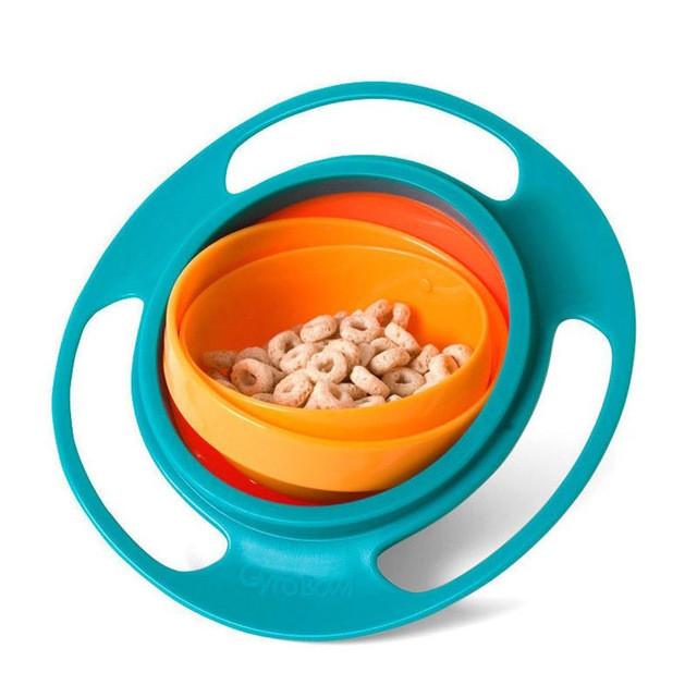 360 Rotate Spill-Proof Bowl Dishes, Kid baby toy